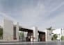 design main entry gate and boundary wall with 3d rendering